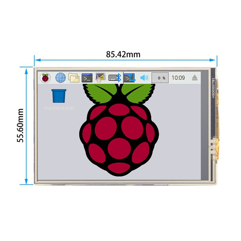 Quạt Làm Mát Raspberry Pi 4 B 3.5 "Màn Hình Lcd Bằng Nhựa Abs Có Chức Năng Kép