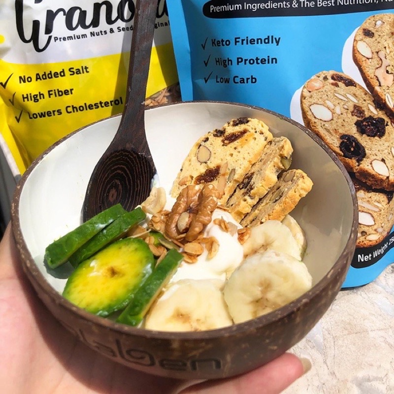 Combo 04 món Olaben Granola - Biscuits - Bars - Chén