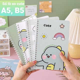 Sổ lò xo a5 b5 120 trang hình cô gái siêu đáng yêu