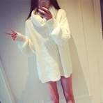 Áo Sweater Cổ Lọ Chui Đầu Dáng Rộng Dày Dặn Kiểu Hàn Quốc Thời Trang Thu Đông Cho Nữ