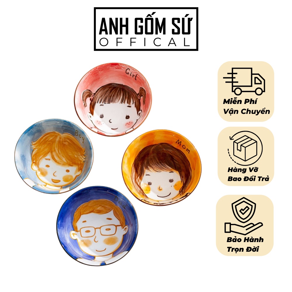 Bộ bát gia đình gốm sứ