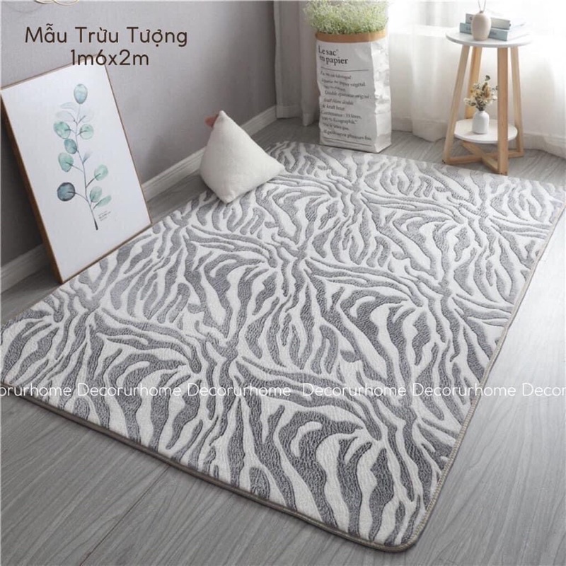 Thảm lông thỏ phát sáng 1m6x2m thảm lông trang trí decor thảm trải sàn phòng ngủ phòng khách mềm mịn êm