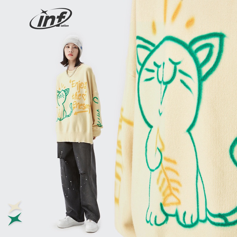 Áo sweater Dáng Rộng Mỏng Nhẹ In Họa Tiết graffiti Tiếng Anh Thời Trang Mùa Thu 2022 Mới Cho Nam Và Nữ