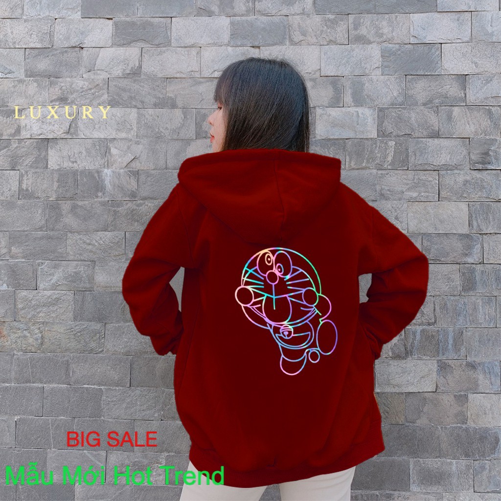 Áo Khoác Nỉ Hoodie Phản Quang Doremon Lè Lưỡi PQ16KN
