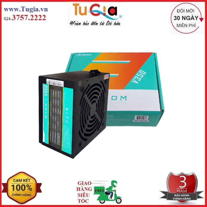 Nguồn máy tính Antec ATOM V350 Công suất thực 350w