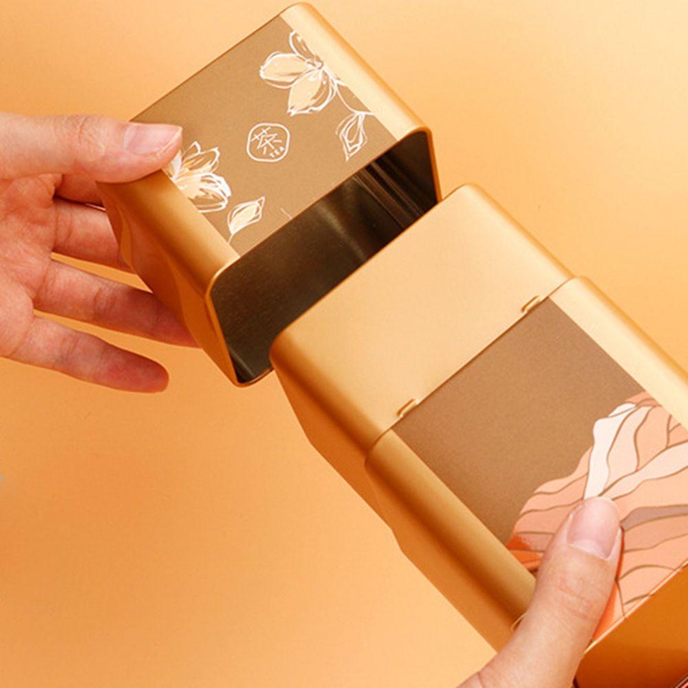Hộp Thiếc Đựng Trà / Cà Phê Hình Vuông Tiện Dụng