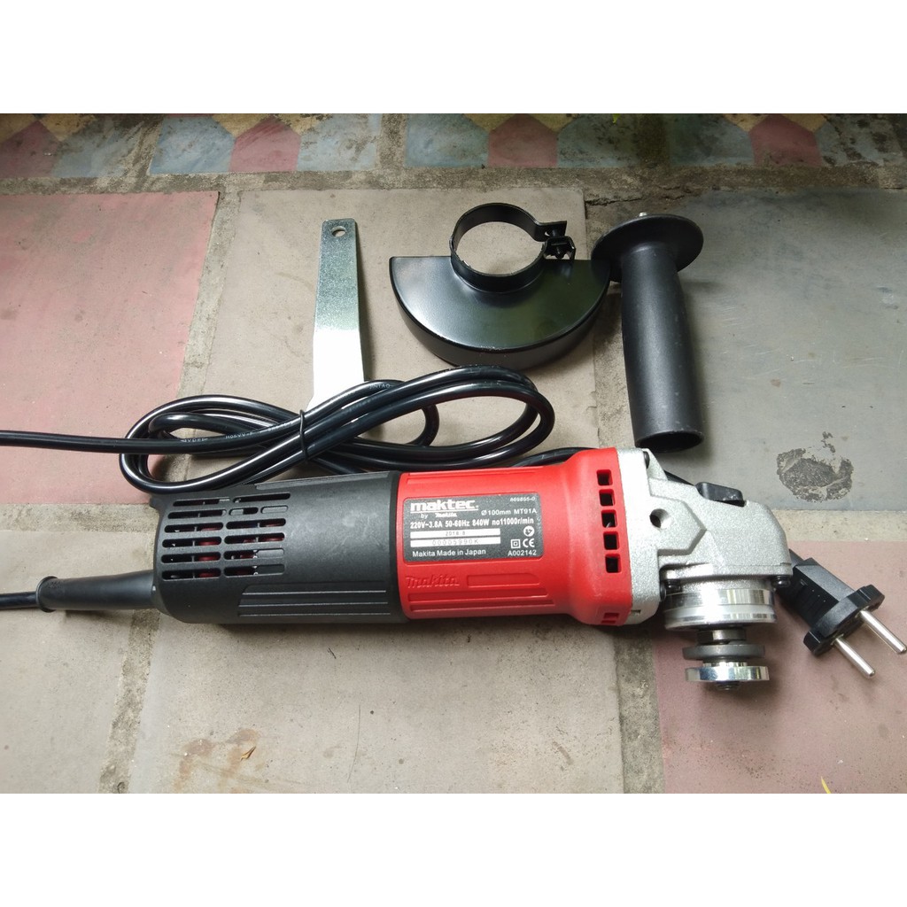 Hình Thật - Máy Mài Máy Cắt Cầm Tay MATEC Japan Màu Đỏ Công Suất 840W Ruột Đồng 100% - Máy Cắt Tay 100mm Tốt Bền