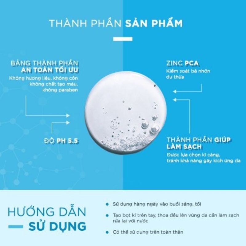 Gel rửa mặt tạo bọt làm sạch dành cho da dầu nhạy cảm La Roche-Posay Effaclar Foaming Gel 50ml | BigBuy360 - bigbuy360.vn