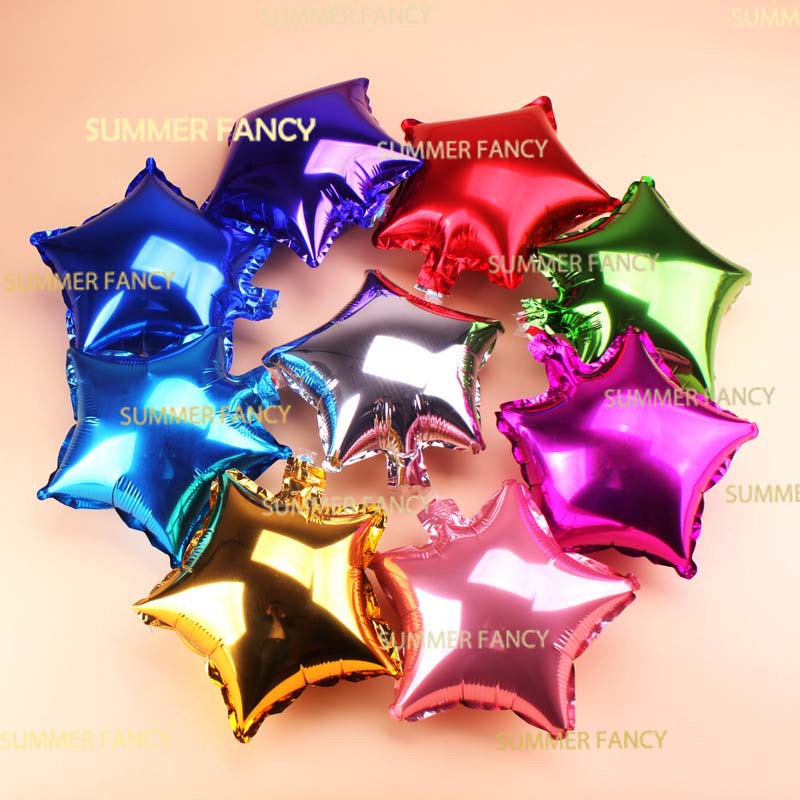 Bóng bóng ngôi sao trái tim 12CM - Star shaped foil balloon 5&quot; bóng nhôm kiếng