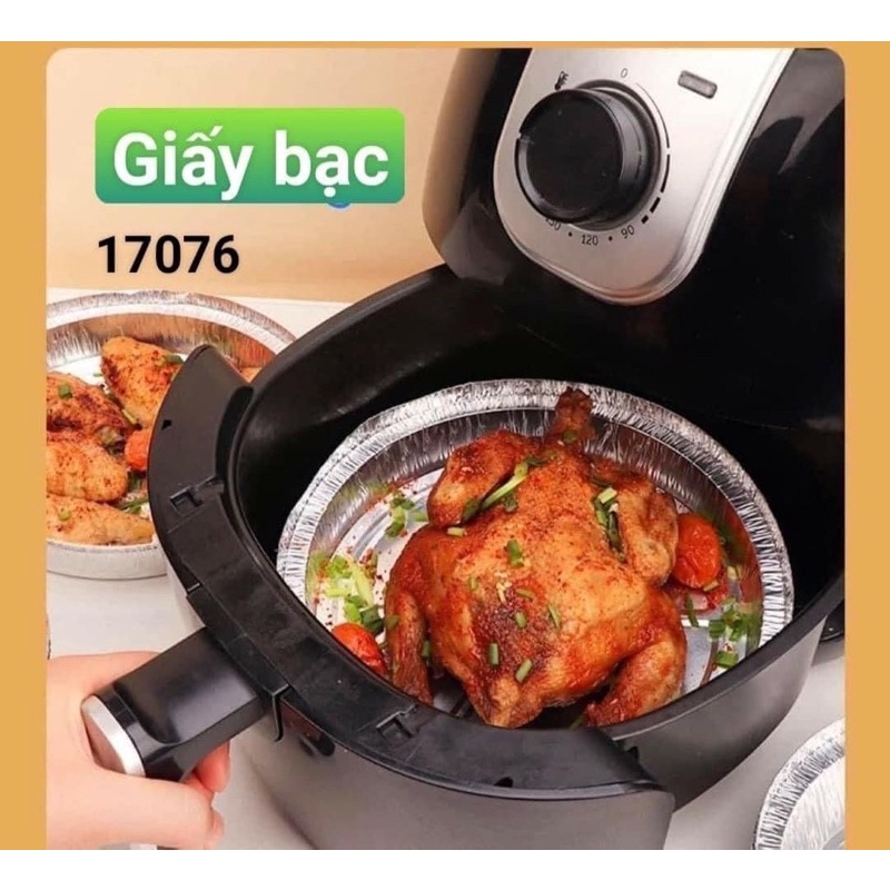 Combo 10 giấy lót bạc cho nồi chiên không dầu size 22cm