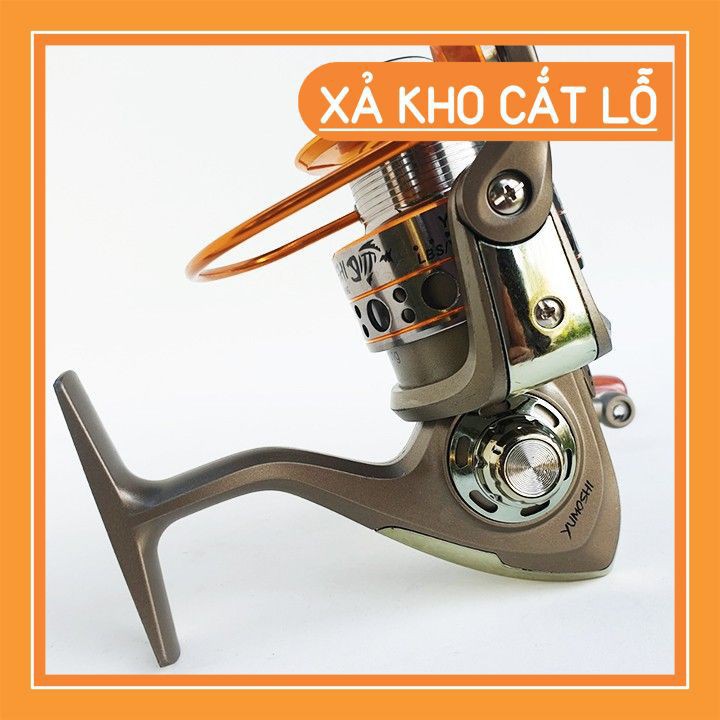 Máy Câu Cá Yomoshi LC Kim Loại 3000-7000 ĐỦ SIZE (TẶNG CƯỚC SHIMANO 100M CACBON )  MÁY CÂU CÁ MÁY ĐỨNG YOMOSHI