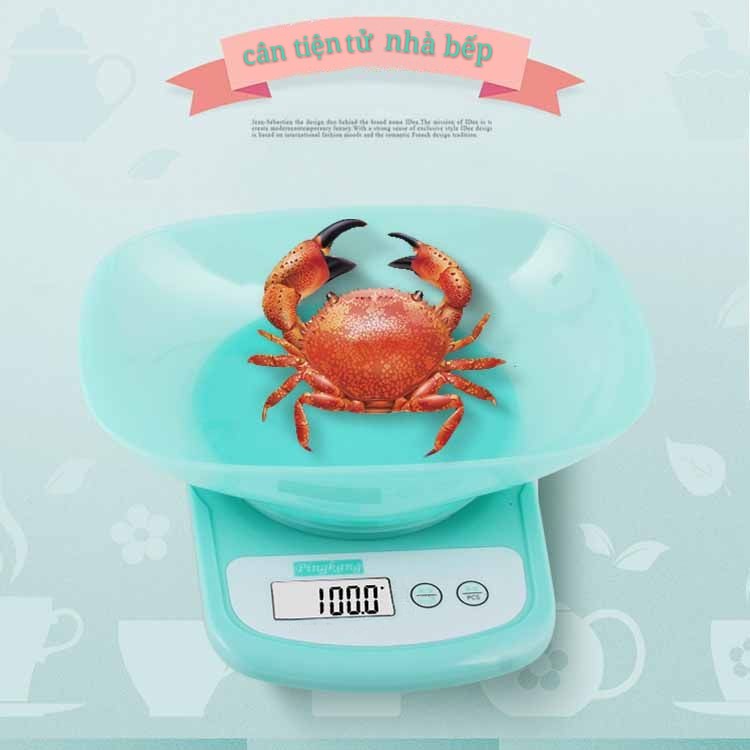Cân Điện Tử Mini Cân Nhà Bếp 5kg Tặng Tô Chứa Siêu Chính Xác Bảo Hành 1 Năm Shop QUA PingKang 156A
