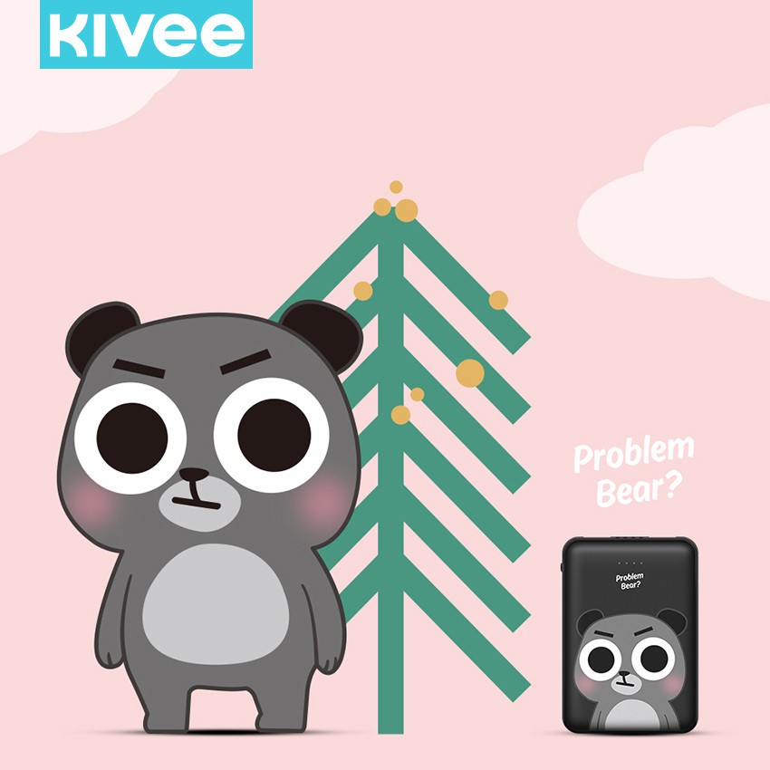 【Giảm 10% toàn bộ cửa hàng】Kivee 5000mAh Mini Power Bank Cartoon Pattern