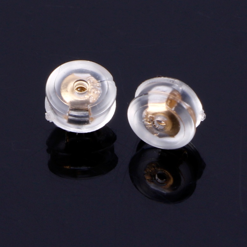 King Set 10 Móc Treo Bông Tai Hình Nấm Bằng Silicon Trong Suốt