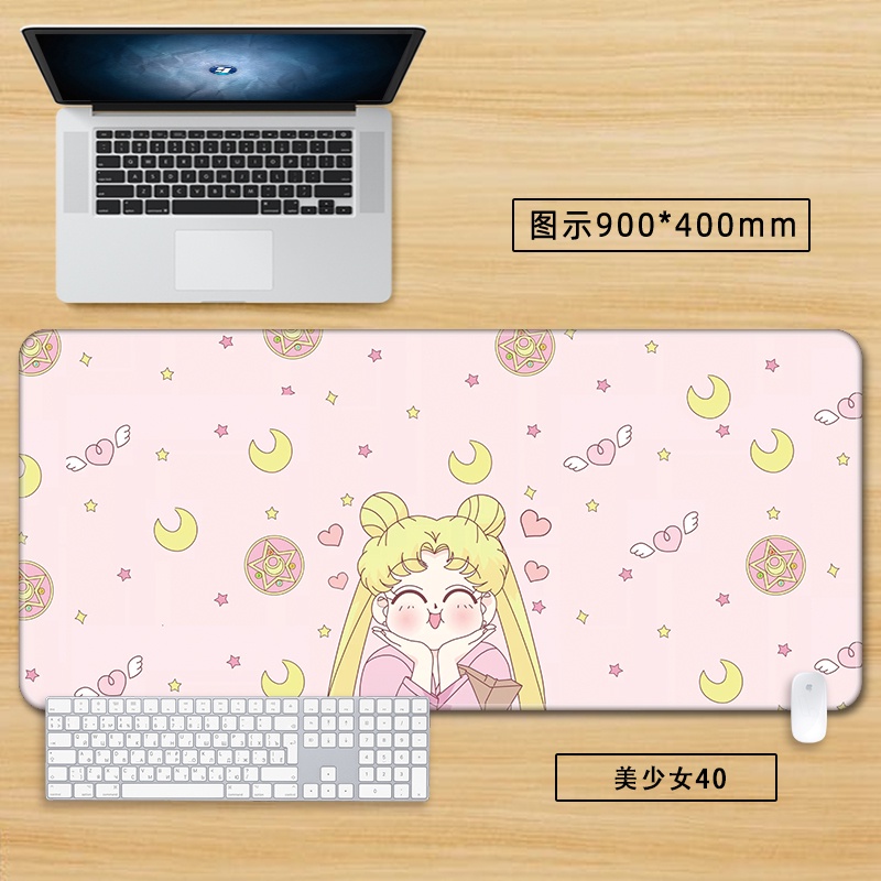 Sailor moon Tấm Lót Chuột Bàn Phím Máy Tính Cỡ Lớn In Hình Thủy Thủ Mặt Trăng Dễ Thương