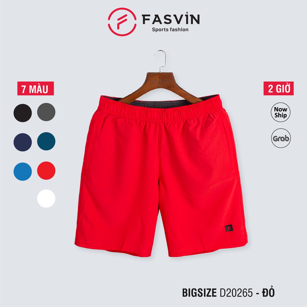 Quần short Big Size thể thao nam Fasvin D20265.SG thiết kế mạnh mẽ khoẻ khoắn chất vải cao cấp