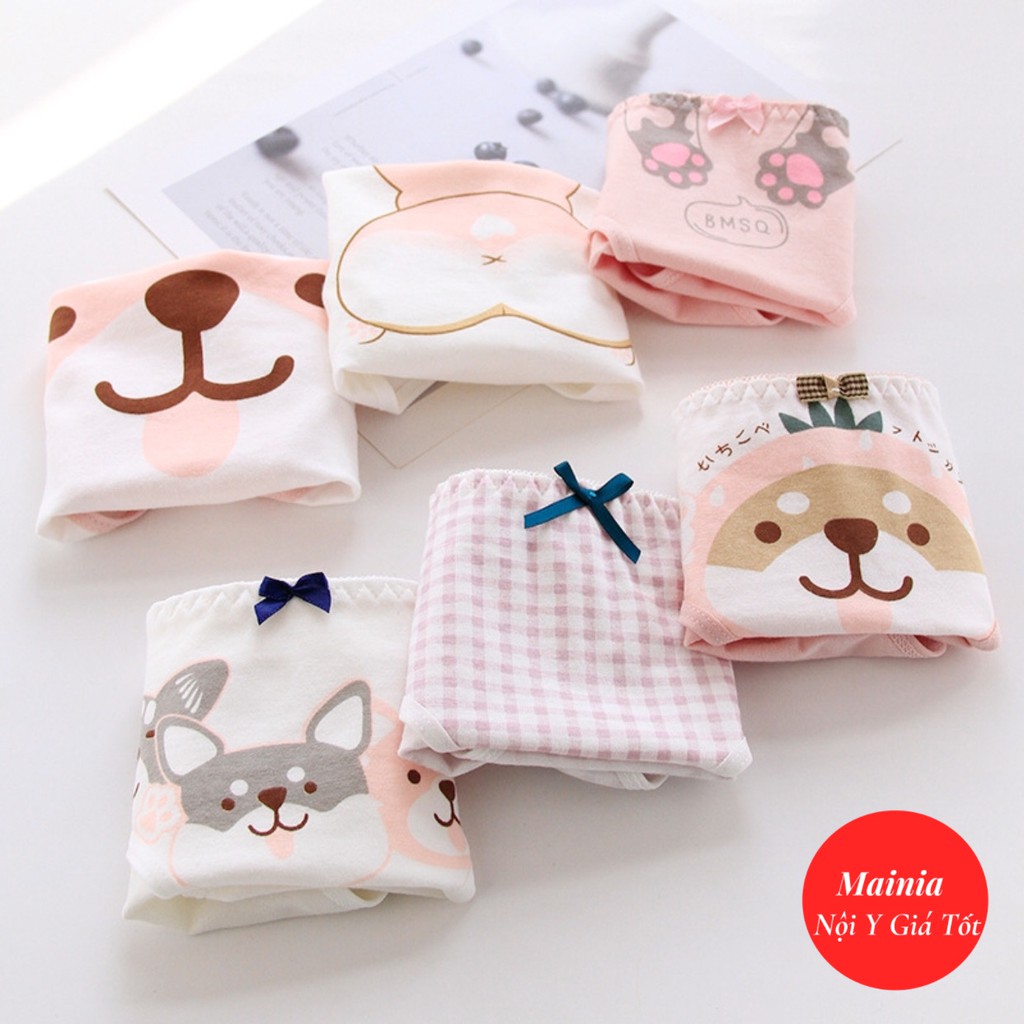 Quần Nữ Cotton Hoạt Hình 5 Kiểu Cún Yêu Quần Chíp Siêu Dễ Thương Hàng Loại 1 Cao Cấp Rẻ Đẹp Mainia Shop