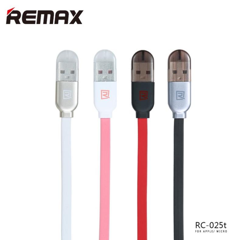 DÂY CÁP SẠC REMAX RC 025T CÁP SẠC 2 IN 1 IPHONE VÀ MICRO - HÀNG CHÍNH HÃNG BỀN ĐẸP