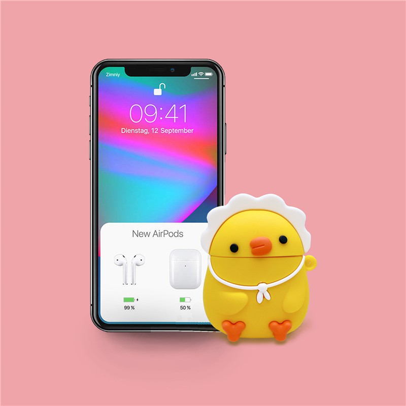 Vỏ bảo vệ bao đựng tai nghe ✔️ case airpod 1 2 Pro ✔️ Gà con