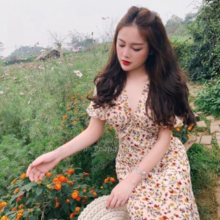 Váy hoa nhí viền bèo