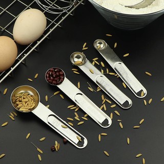 Stainless steel measuring cup spoon four-piece scale cup