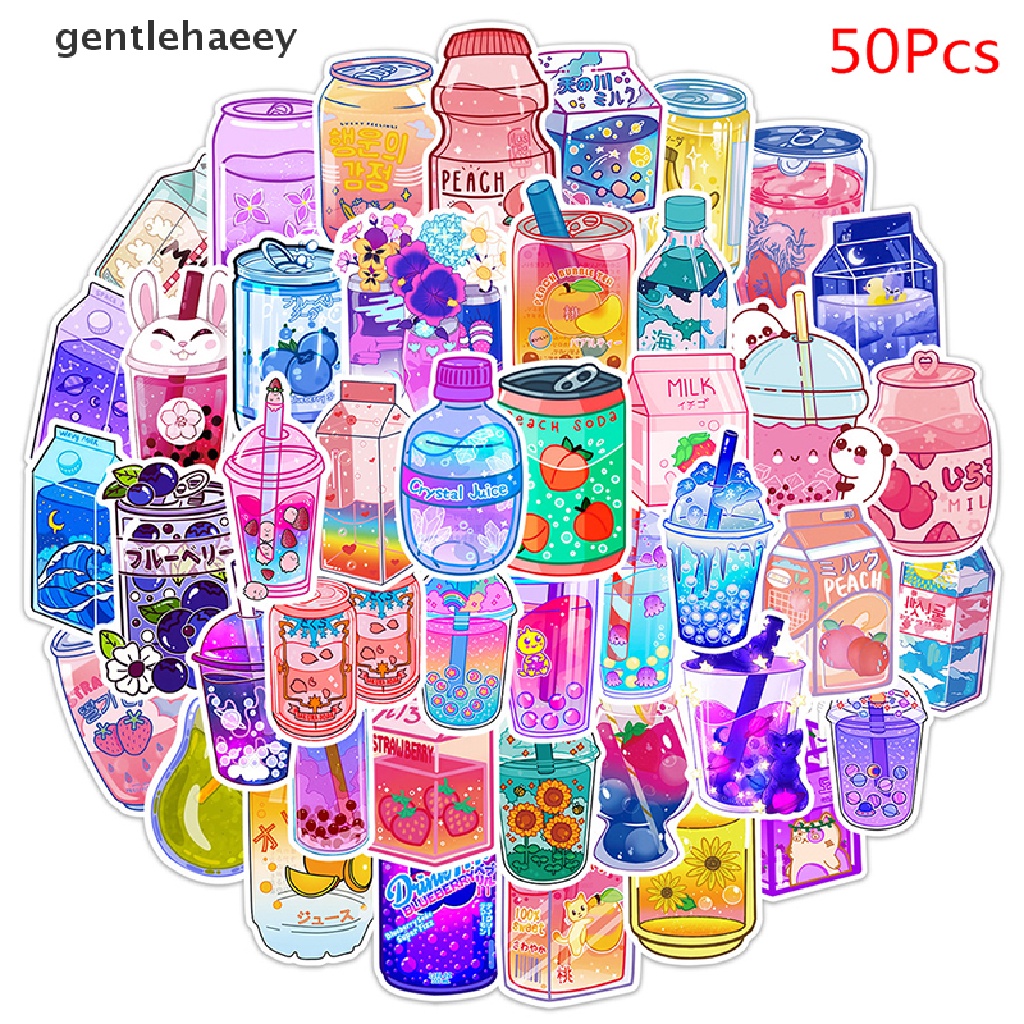 Bộ 50 Sticker Trang Trí Cốc Nước Họa Tiết Graffiti