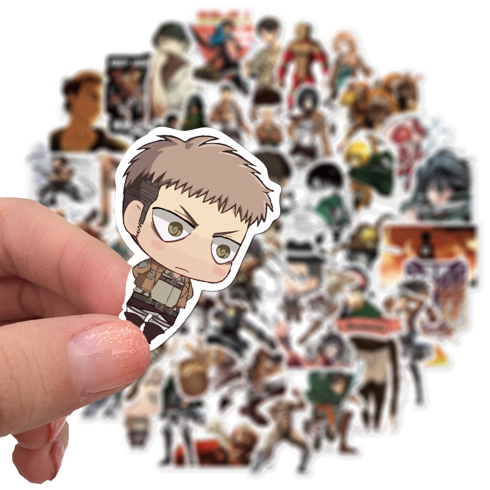 Set 50 miếng dán trang trí hình Attack on Titan