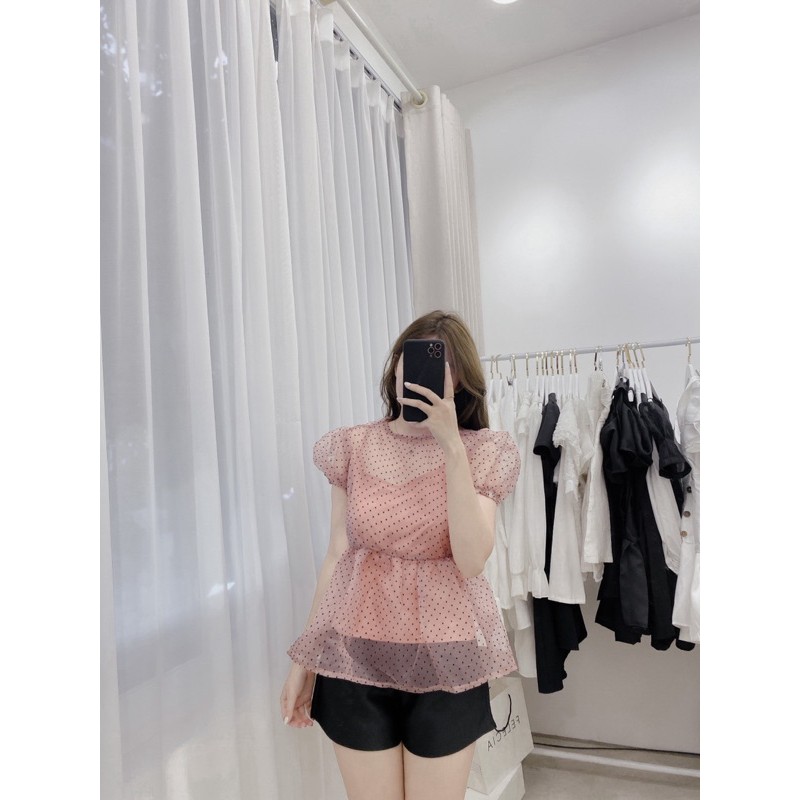 áo babydoll voan chấm bi (2 màu)
