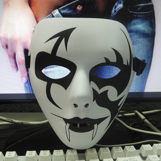 Mặt nạ Hacker mặt nạ Anonymous hàng dẹp loại 1 (Trắng)