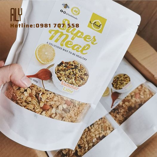 Túi Zip Kraft Trắng Đáy Đứng, Túi Kraft Đức Nhiều Size _ALY