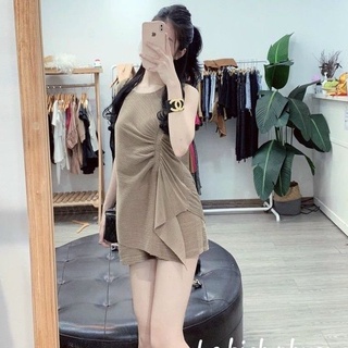  Sét bộ dập ly rúm eo kèm tag nhiều màu