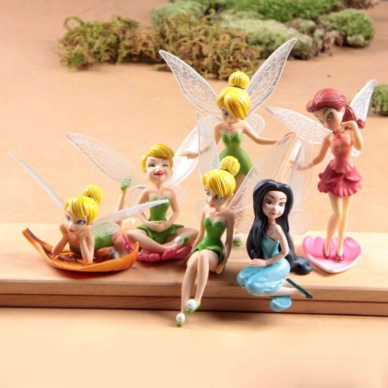 Set 6 Búp Bê Nàng Tiên Tinkerbell Trang Trí Bánh Kem