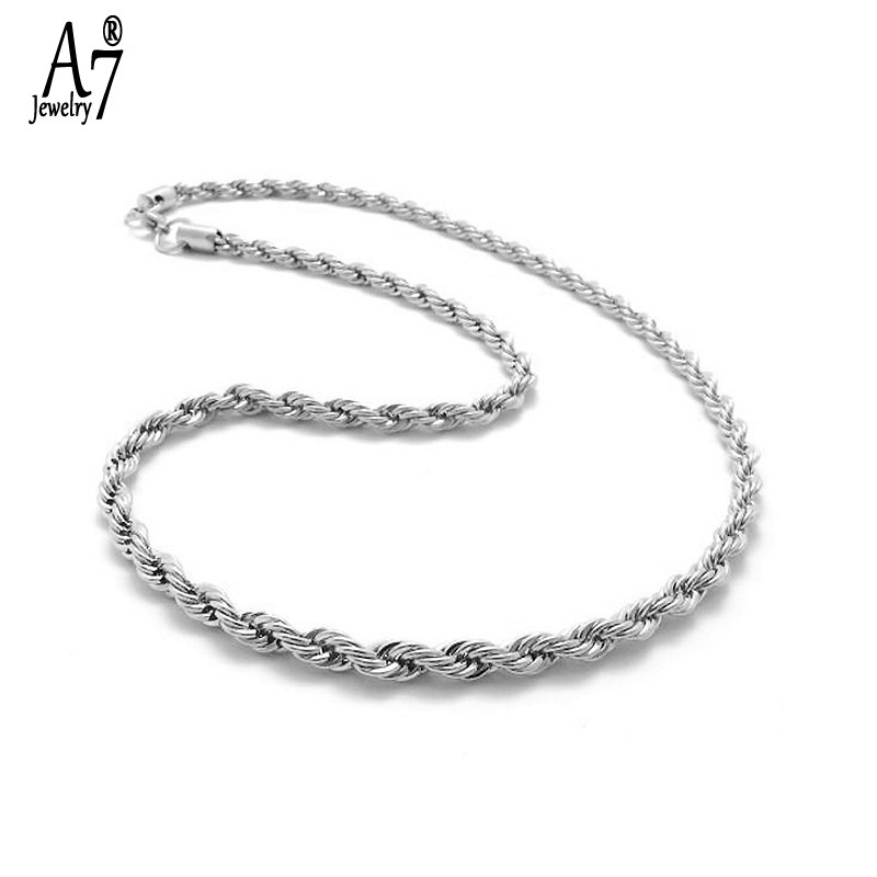 Vòng cổ Mạ Bạc A7 S925 4mm Phong Cách Hàn Quốc Thời Trang