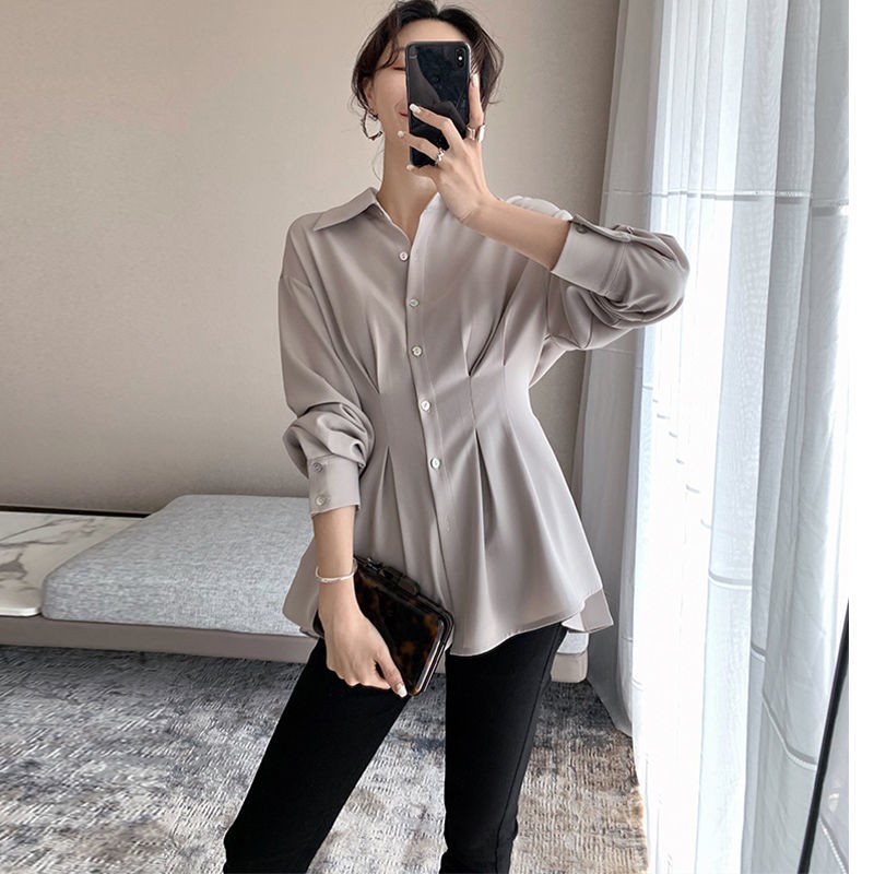 Áo sơ mi voan dáng ôm thiết kế thanh lịch thời trang