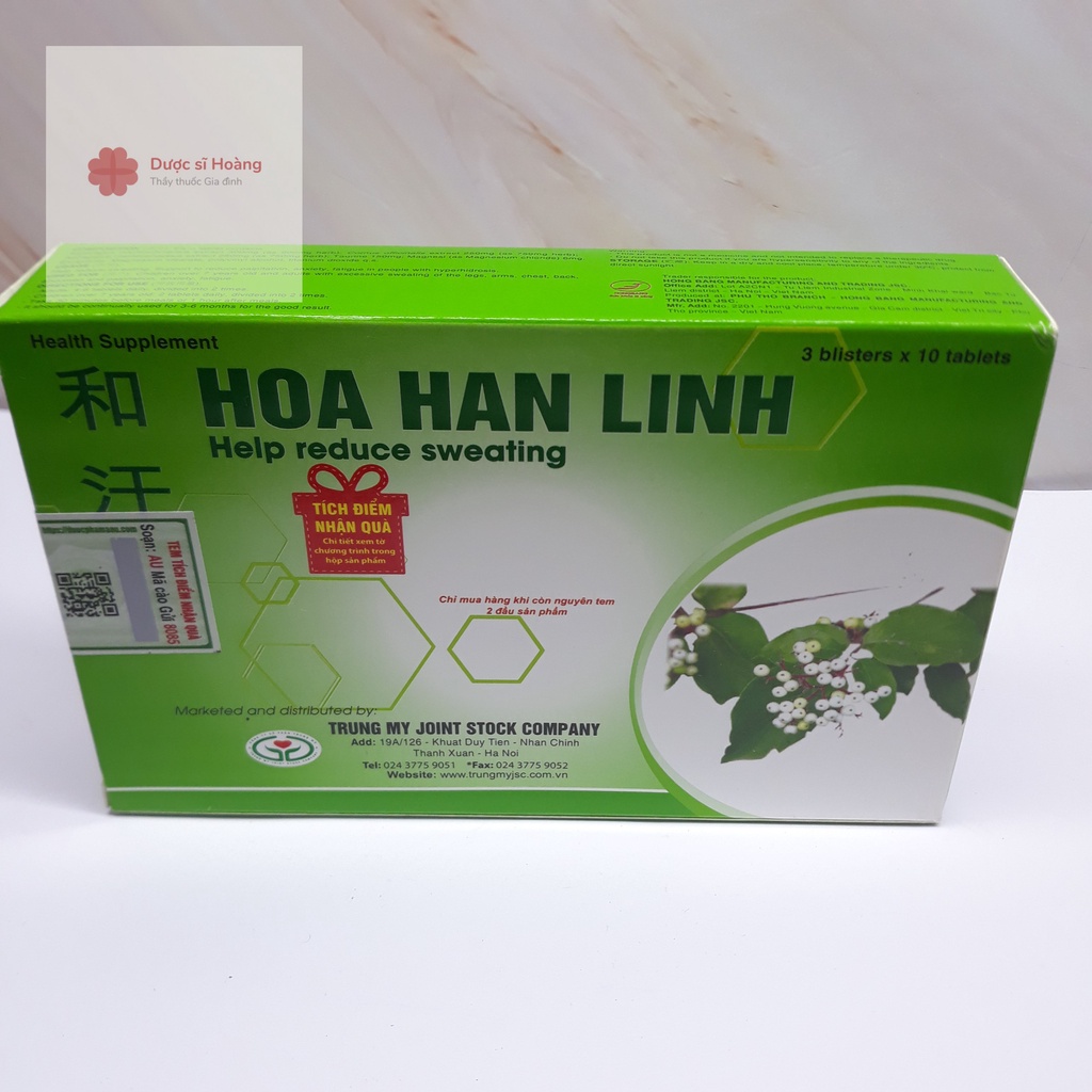 Hòa Hãn Linh - Hỗ trợ giảm mồ hôi tay chân