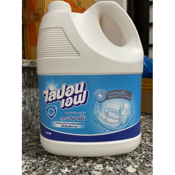 Mẫu Nước rửa bát can LION không mùi Thái Lan 3.600ml