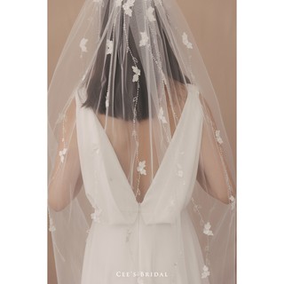 Veil / lúp / voan cài tóc Cô Dâu | Melisa Angel Cut Veil | CVE-50 (có ảnh thực tế)