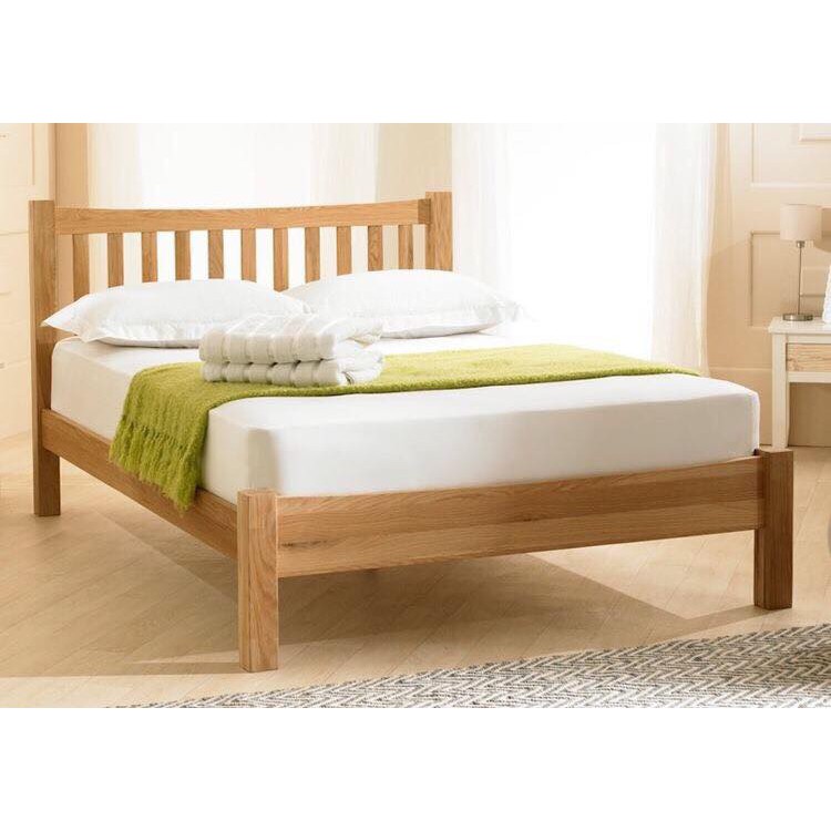 Giường nan dọc gỗ sồi Mỹ 1m8x2m