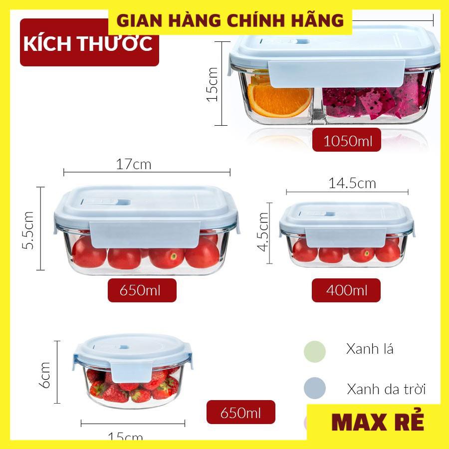 HỘP CƠM THỦY TINH GIỮ NHIỆT  CHIA NHIỀU NGĂN VĂN PHÒNG!