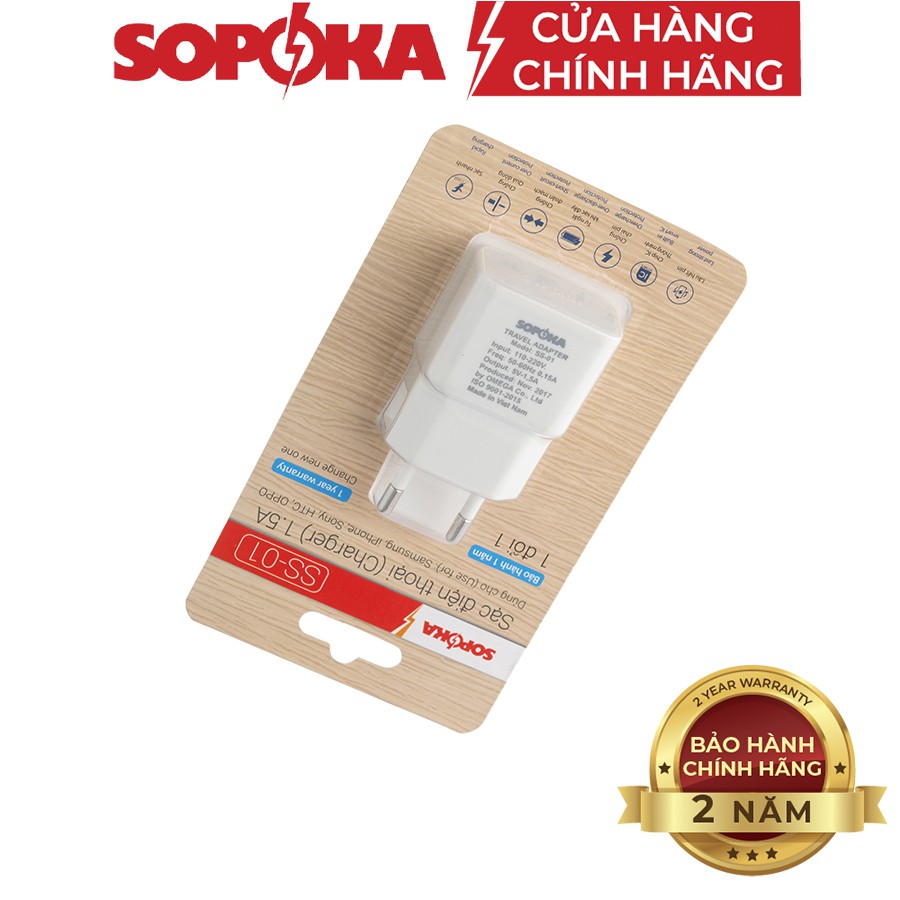 Củ sạc điện thoại SOPOKA SS-01 1,5A