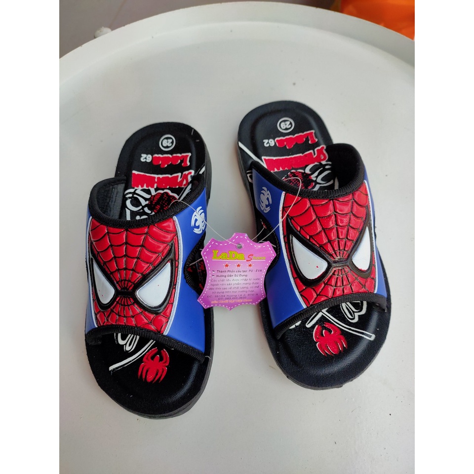 Dép siêu nhân nhện thời trang trẻ em cao cấp đế PU size 25-36