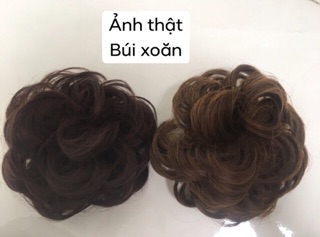 Tóc giả búi cột xoăn loại đẹp