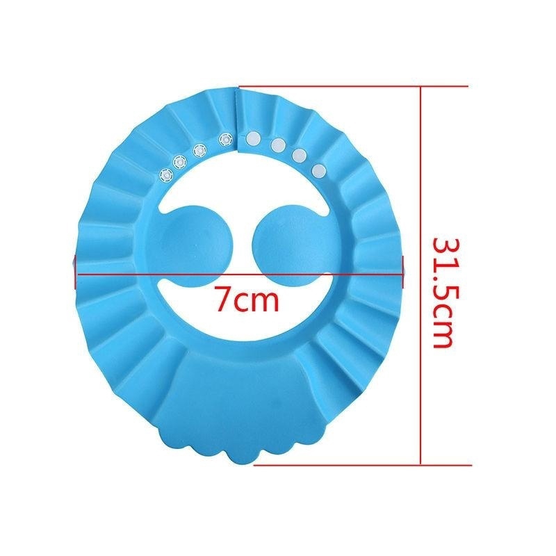 Adjustable Baby Shampoo Bath Bathing Shower Cap Hat With Ear Wash Hair Shield