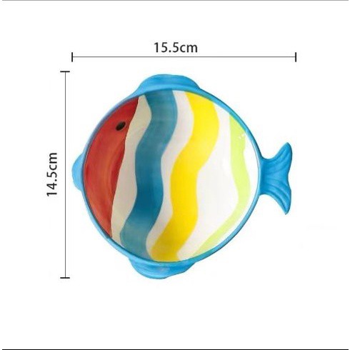 Bộ Bát Ăn Hoa Quả Ăn Dặm Hình Cá Ngũ Sắc Đáng Yêu Hàng Cao Cấp Cho Bé, Bát Gốm Sứ Decor Cho Các Mẹ