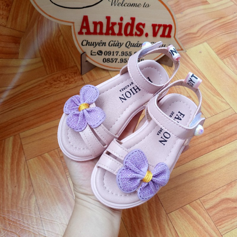 giày san dan phong cách hàn quốc cho bé gái Ankids 530