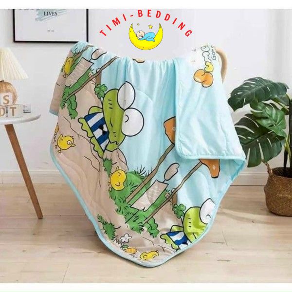 Chăn hè cotton đũi cho bé đi học mềm, thoáng mát kích thước 1x1,4m – Timibedding