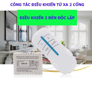 Công tắc điều khiển từ xa 2 cổng xuyên tường không dây