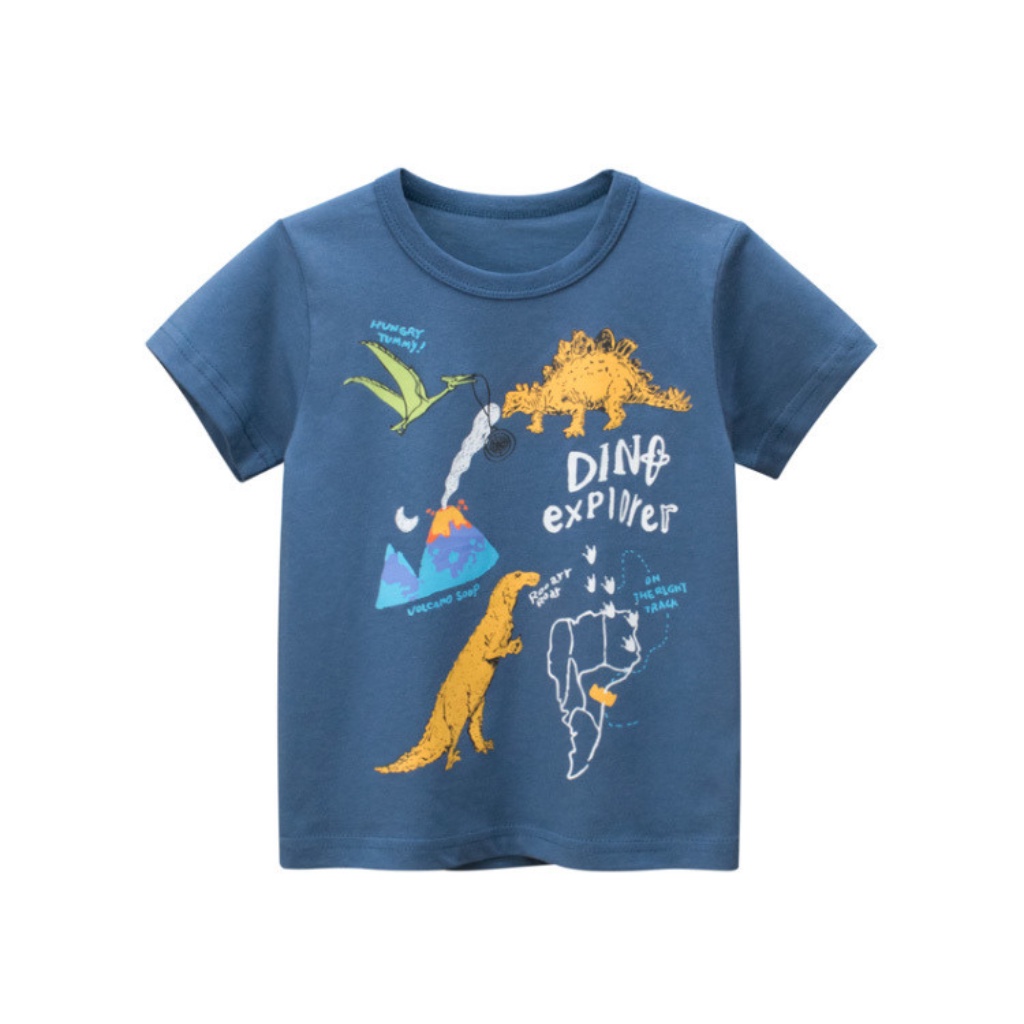 Áo Thun Bé Trai 27kids Áo Phông Bé Trai In Hình Khủng Long Ngộ nghĩnh goldkids312