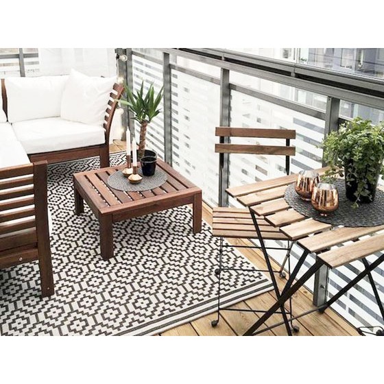 Bộ Bàn Ghế Gỗ BISTRO Patio Mini Chuyên Dụng- Gấp Gọn Dễ Dàng - Bộ Gồm 1 Bàn 2 Ghế home decor