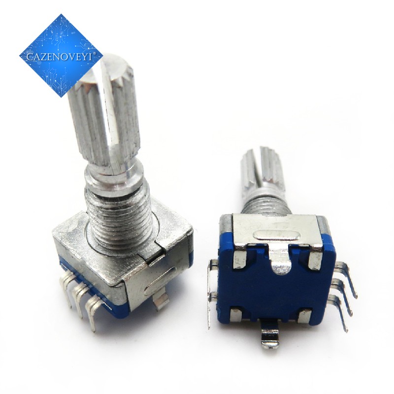 5pcs/lot Half / Plum axis rotary encoder, handle length 15mm / 20mm code switch/ EC11 / digital potentiometer with switch 5Pin